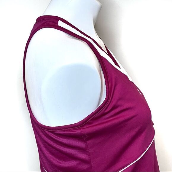 Adidas NWT berry and white motivate tank top with shelf bra size L - Picture 5 of 16